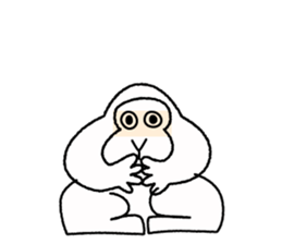 Monkey who think himself a human sticker #11464566