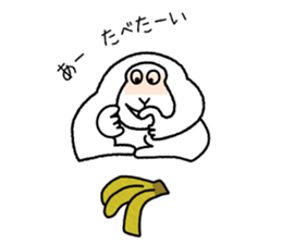 Monkey who think himself a human sticker #11464567