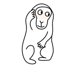 Monkey who think himself a human sticker #11464573