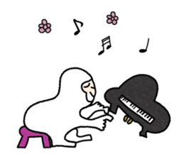 Monkey who think himself a human sticker #11464581