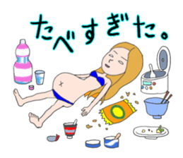 cats and birds and people sticker #11465170