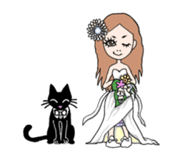cats and birds and people sticker #11465181