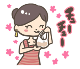 An employee's Japanese wife in Bangkok sticker #11465202