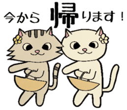 Hawaiian cats LOCO&MOCO sticker #11465715