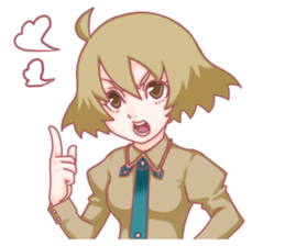 Girl hard worker sticker #11466904