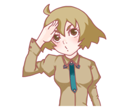 Girl hard worker sticker #11466905