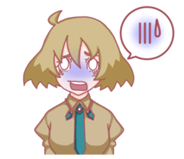 Girl hard worker sticker #11466907