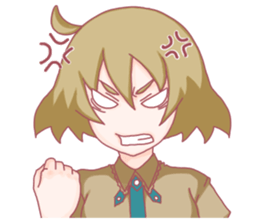 Girl hard worker sticker #11466915