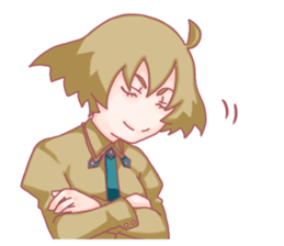 Girl hard worker sticker #11466917