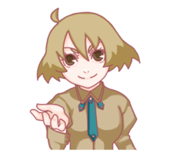 Girl hard worker sticker #11466918