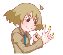 Girl hard worker sticker #11466919