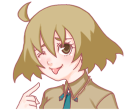 Girl hard worker sticker #11466921