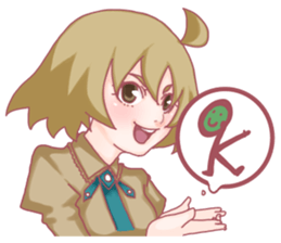 Girl hard worker sticker #11466924