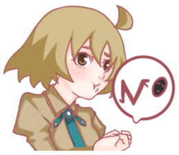 Girl hard worker sticker #11466925