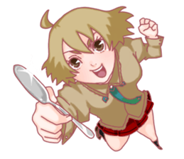 Girl hard worker sticker #11466926