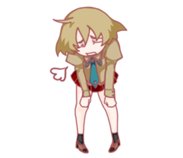 Girl hard worker sticker #11466930