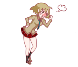 Girl hard worker sticker #11466932