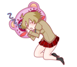 Girl hard worker sticker #11466936