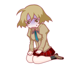 Girl hard worker sticker #11466938