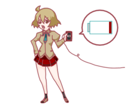 Girl hard worker sticker #11466939