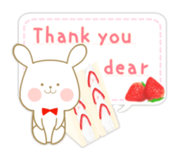 Strawberry & Orange, Rabbit & Cat sticker #11467146