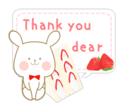 Strawberry & Orange, Rabbit & Cat sticker #11467146