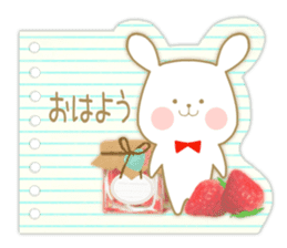 Strawberry & Orange, Rabbit & Cat sticker #11467148