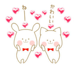 Strawberry & Orange, Rabbit & Cat sticker #11467154