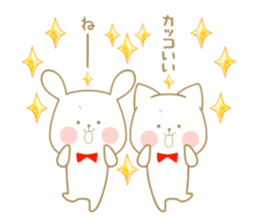 Strawberry & Orange, Rabbit & Cat sticker #11467155