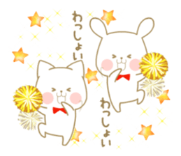 Strawberry & Orange, Rabbit & Cat sticker #11467156