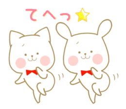 Strawberry & Orange, Rabbit & Cat sticker #11467157