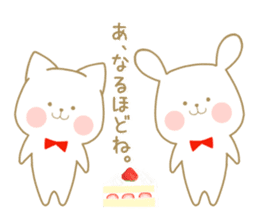 Strawberry & Orange, Rabbit & Cat sticker #11467160