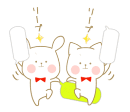 Strawberry & Orange, Rabbit & Cat sticker #11467168