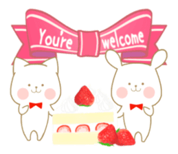 Strawberry & Orange, Rabbit & Cat sticker #11467179