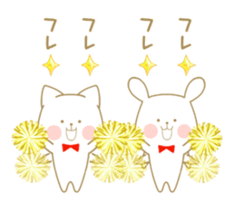Strawberry & Orange, Rabbit & Cat sticker #11467182