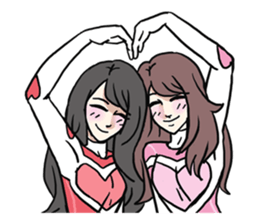 AsB - 114 Heart Girl & Heart Ranger sticker #11467754