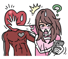 AsB - 114 Heart Girl & Heart Ranger sticker #11467766