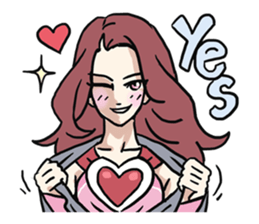 AsB - 114 Heart Girl & Heart Ranger sticker #11467777