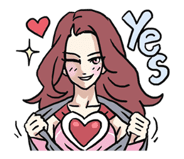 AsB - 114 Heart Girl & Heart Ranger sticker #11467777