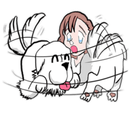 Lion's Head Dog- (love articles) sticker #11469116