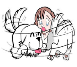 Lion's Head Dog- (love articles) sticker #11469116