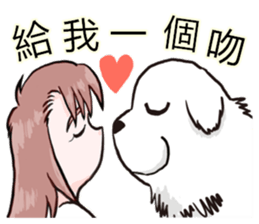 Lion's Head Dog- (love articles) sticker #11469127