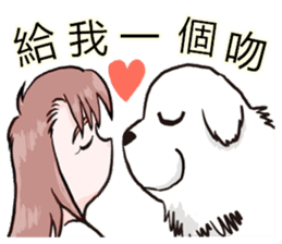 Lion's Head Dog- (love articles) sticker #11469127