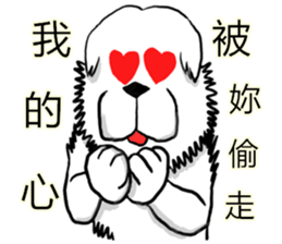 Lion's Head Dog- (love articles) sticker #11469135