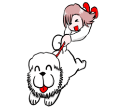 Lion's Head Dog- (love articles) sticker #11469148