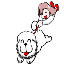 Lion's Head Dog- (love articles) sticker #11469148