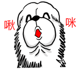 Lion's Head Dog- (love articles) sticker #11469150