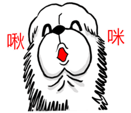 Lion's Head Dog- (love articles) sticker #11469150