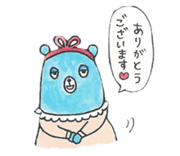 sleepy blue bear sticker #11472075