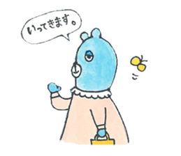 sleepy blue bear sticker #11472079